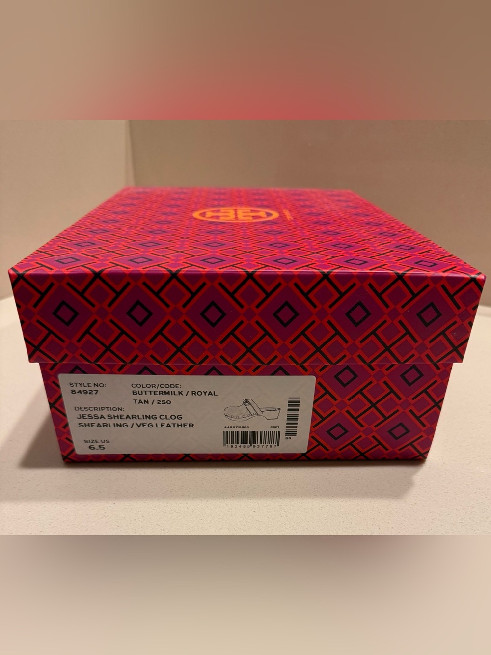 Tory Burch Shearling/Veg Leather Clog with Gold Hardware. Shoe box included. - Picture 5 of 5